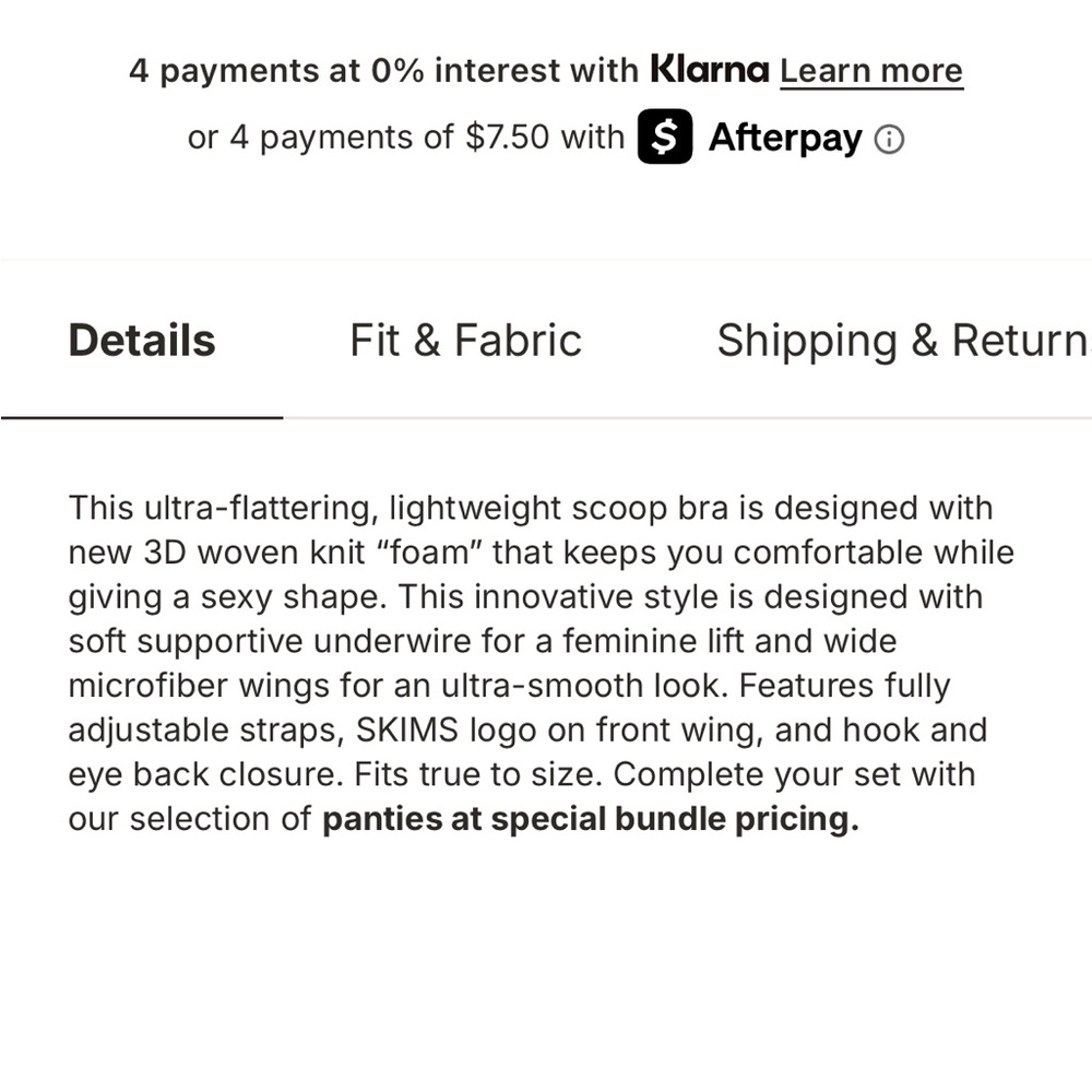 SKIMS WEIGHTLESS SCOOP BRA - Picture 2 of 11